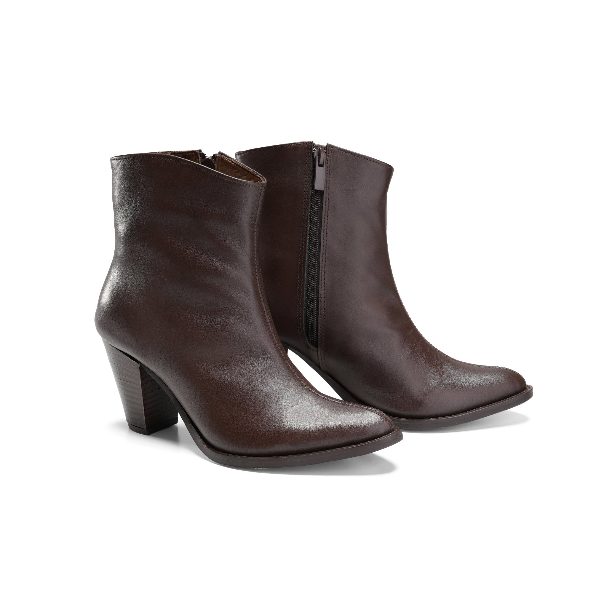 Vagabond Heel Boots - Brown - Crestshoes