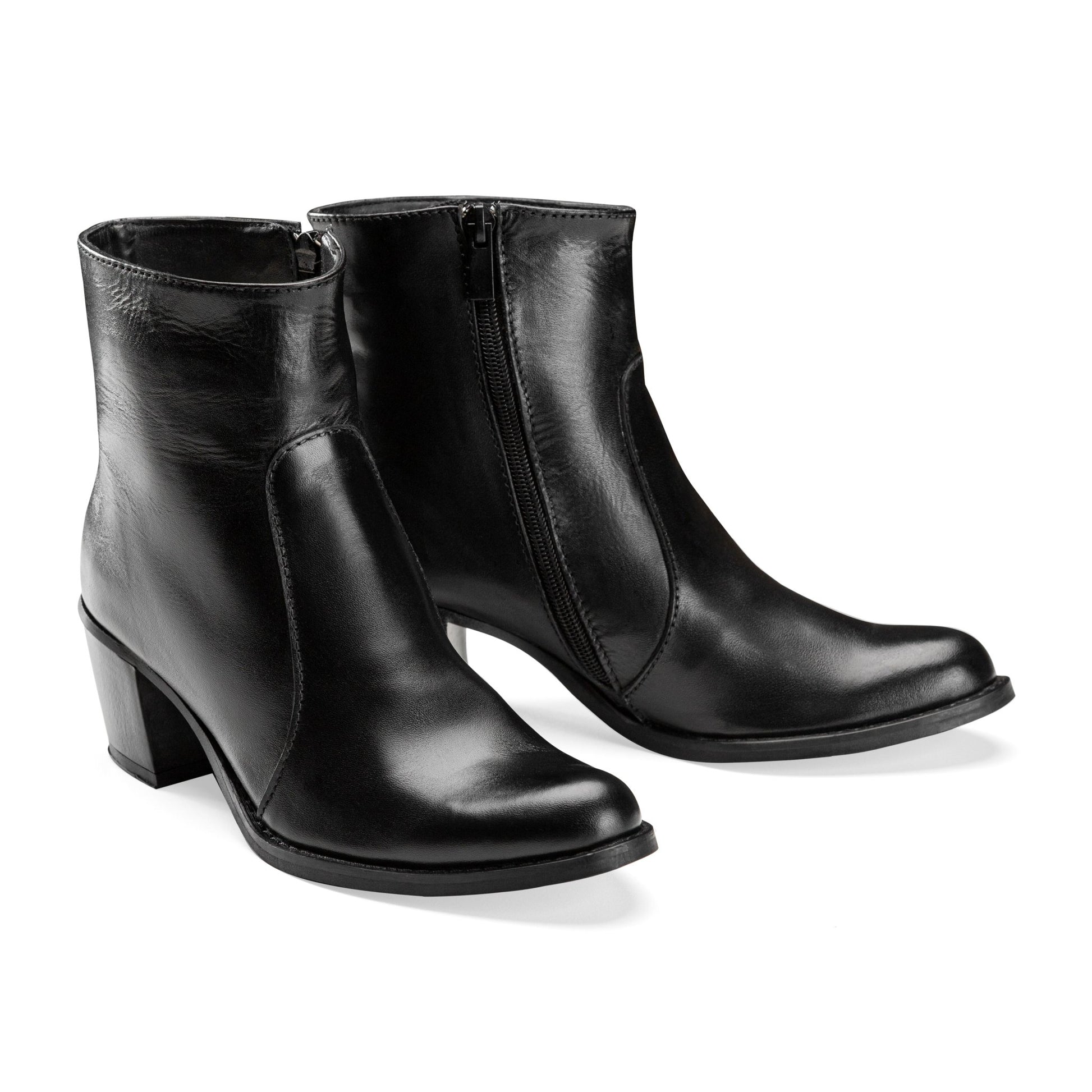 Vagabond Heel Boots rotating - Black - Crestshoes