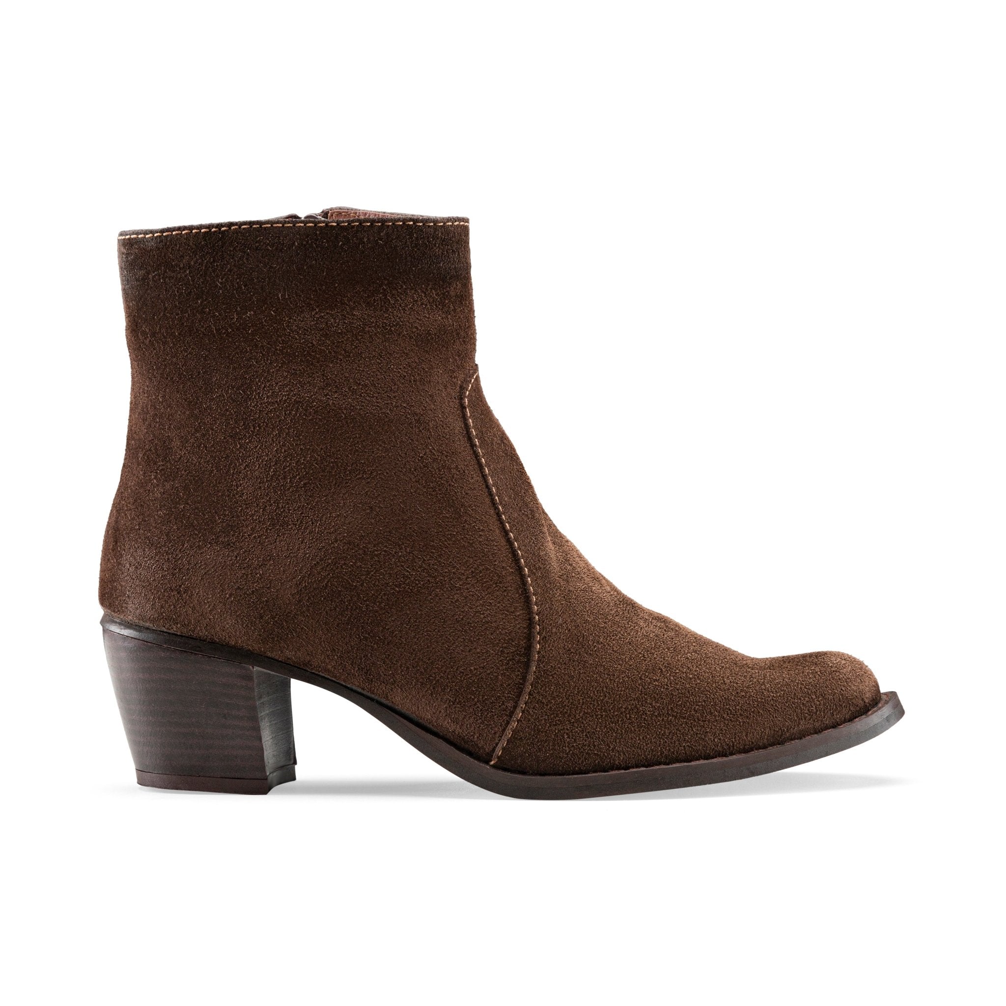 Vagabond Heel Boots rotating - suede Brown - Crestshoes