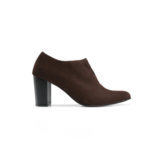 Vegabond | Plain Suede Leather Split Heels - Brown
