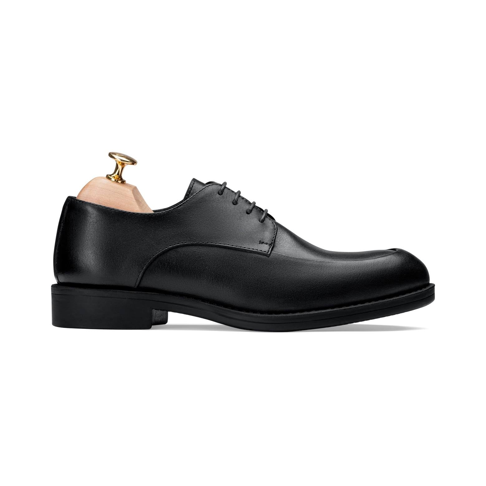 Windsor | Cap Toe Derbys - Black - Crestshoes