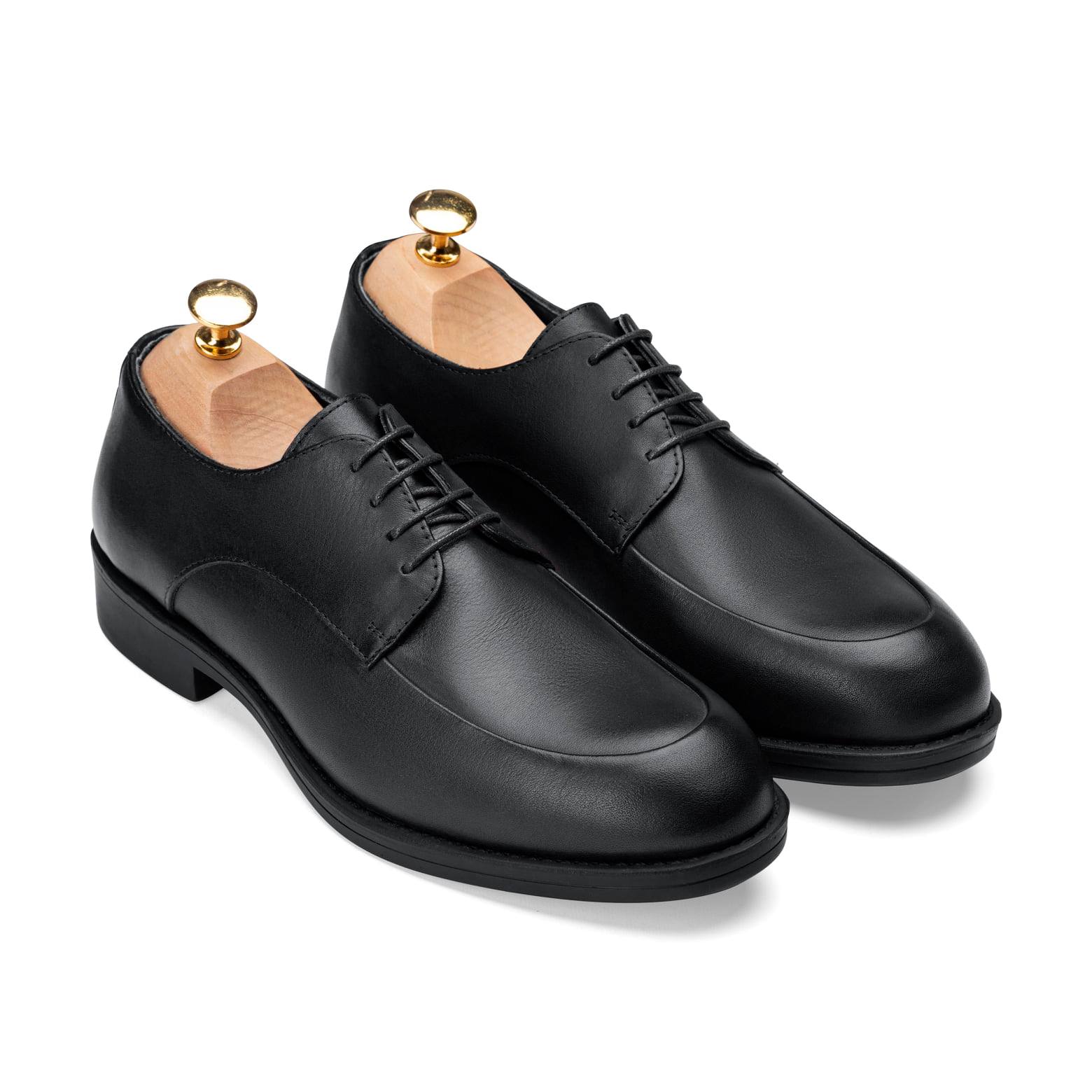 Windsor | Cap Toe Derbys - Black - Crestshoes