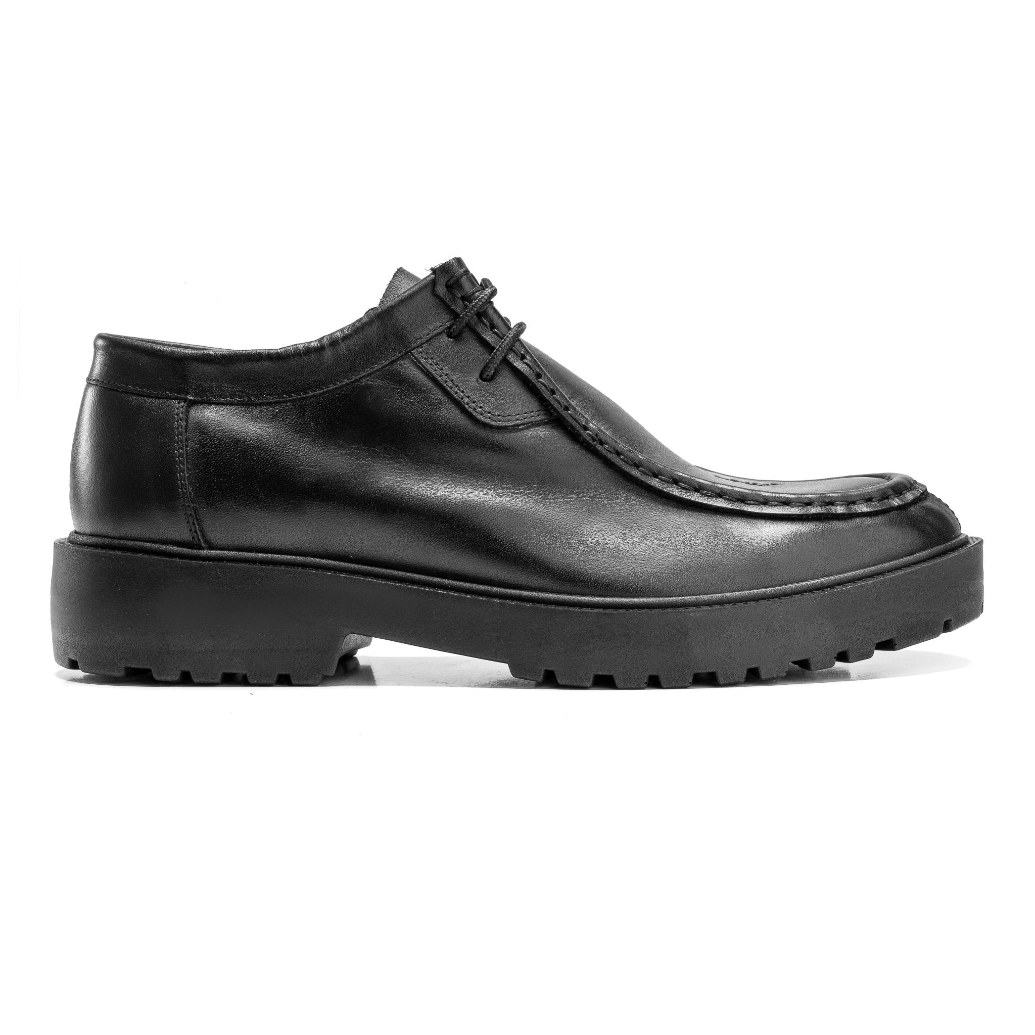 Windsor | Cap Toe Derbys - Black - Crestshoes