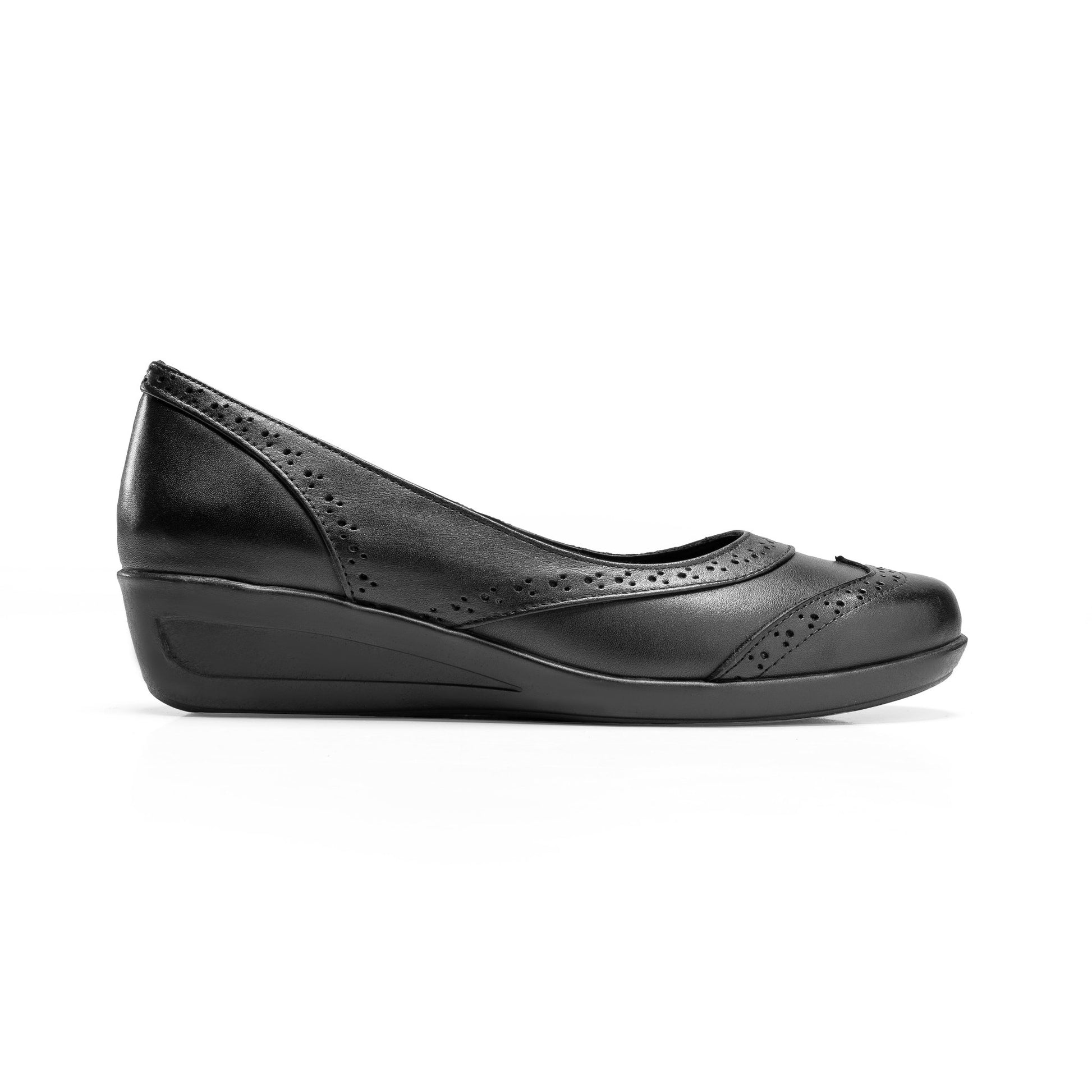 Women Black Leather Shoes - Crestshoes