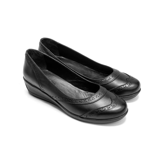 Women Black Leather Shoes