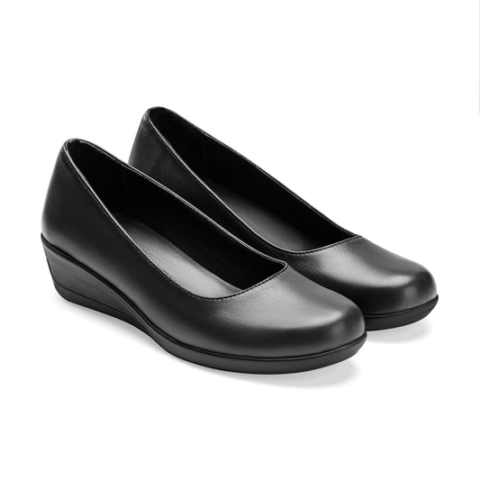 Women Black Leather Shoes