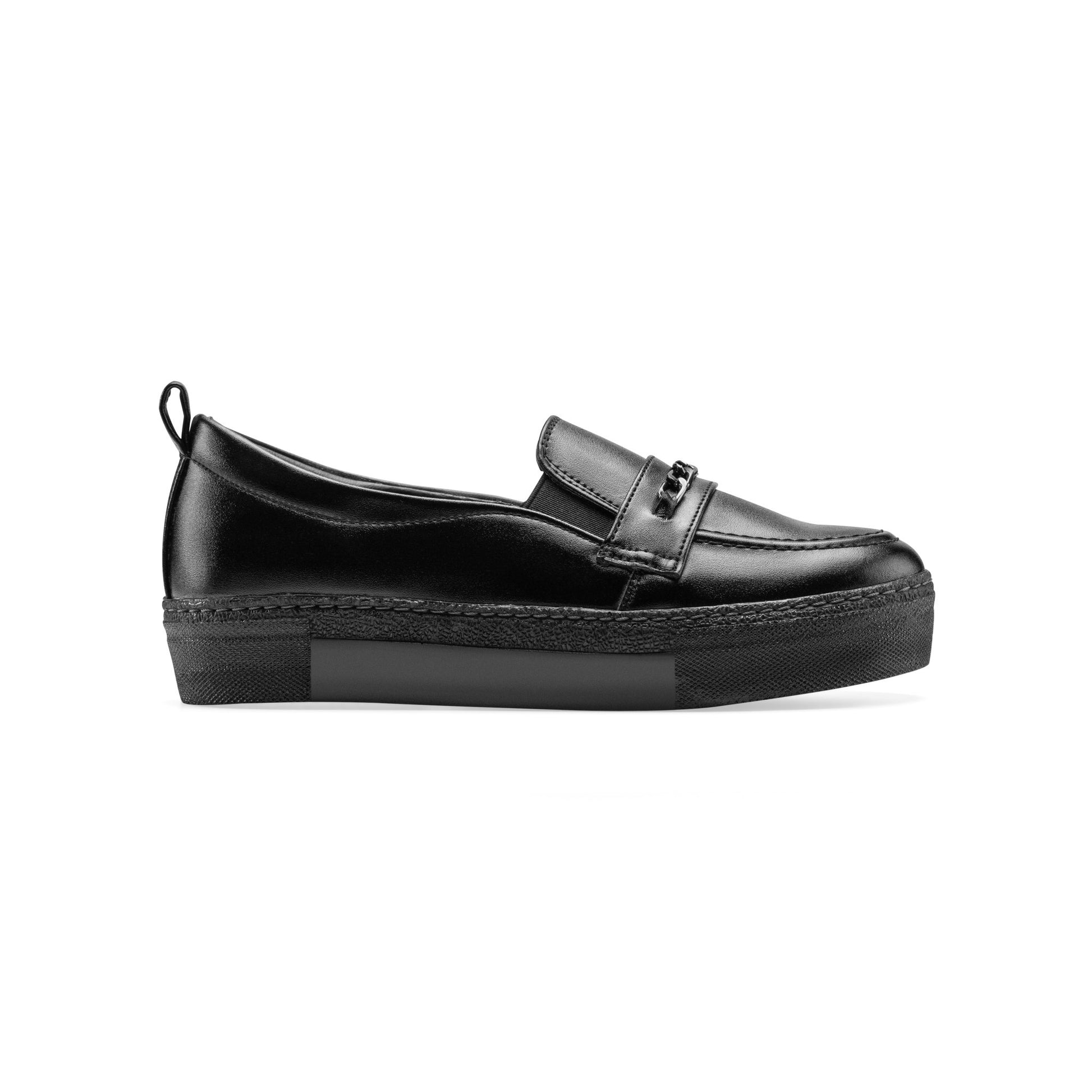 women Loafer Flat Black - Crestshoes