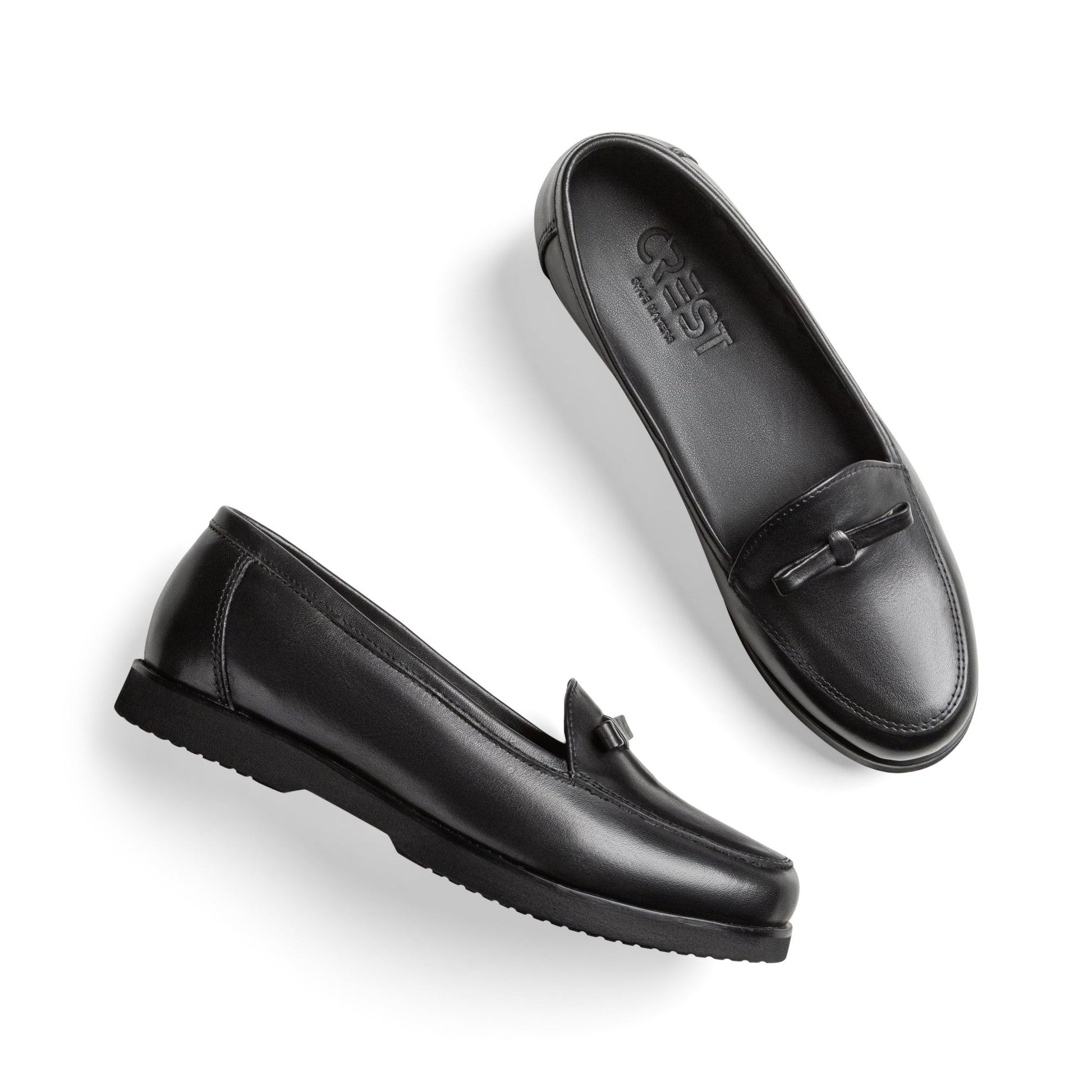 women loafers Black - Crestshoes