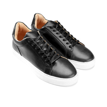 CREST™ Genuine Leather Sneaker - Black