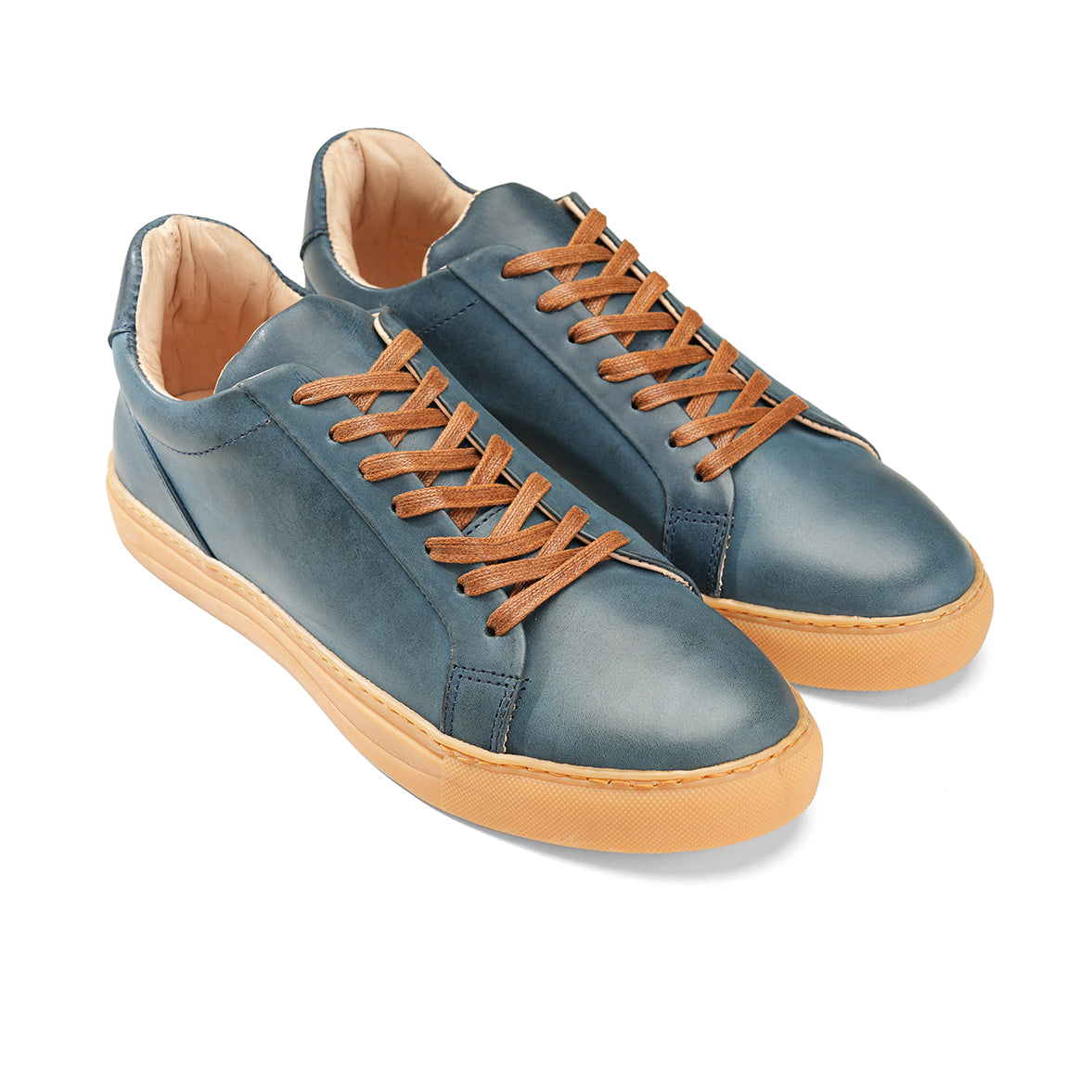 CREST™ Genuine Leather Sneaker -Navy blue