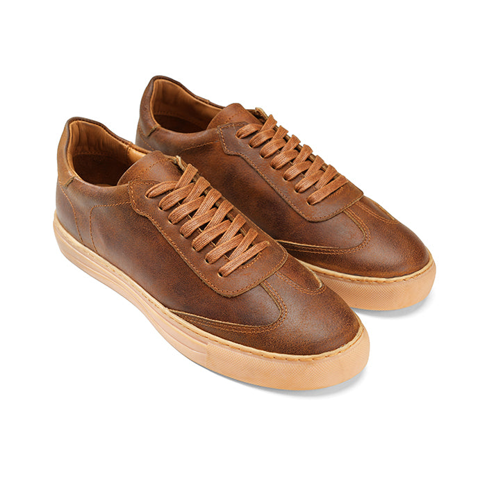 Sneaker | smooth calf leather- Brown