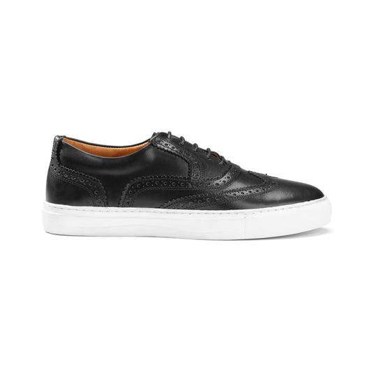 Sneaker | Brogue leather -Black