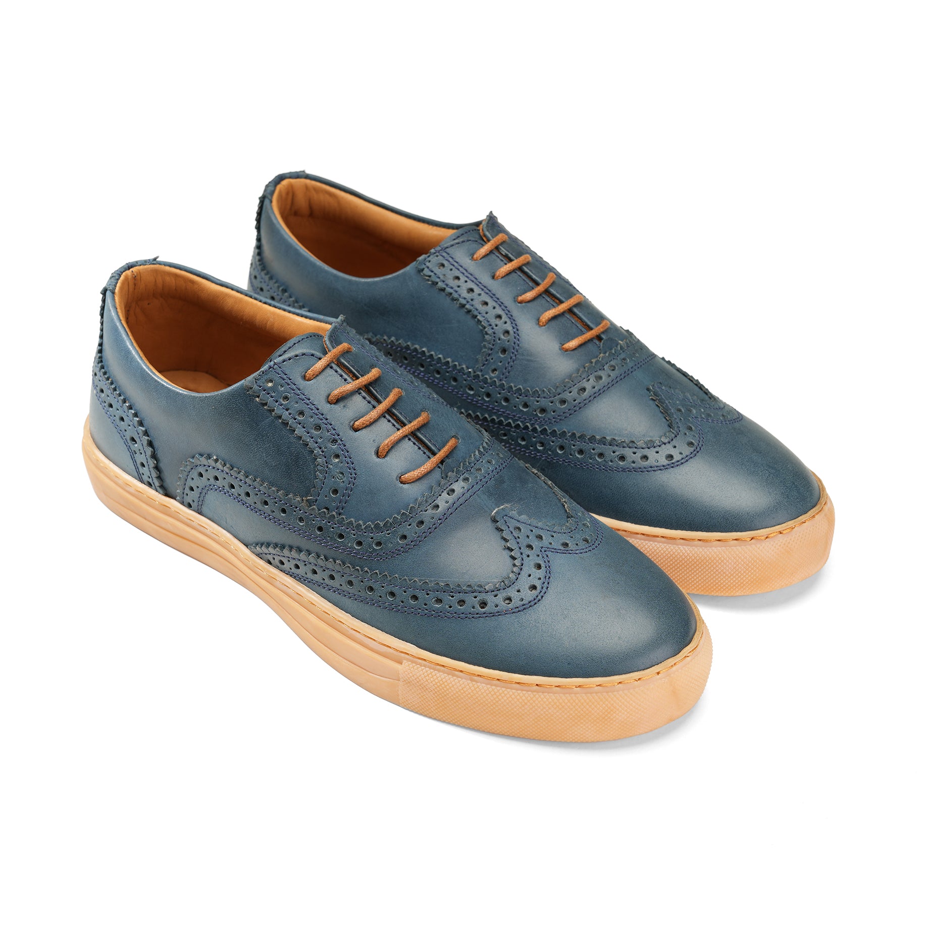 Brogue leather -Blue